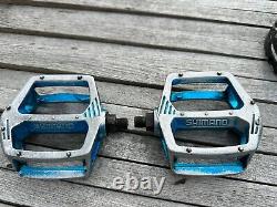 Old School BMX Shimano Dx Blue 1/2 Pedals 1980's Genuine
