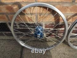 Old School BMX Wheels, 36h Ukai Tramline Rims, Suzue Big Flange hubs