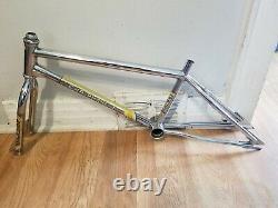 Old School Bmx 1984 Chrome Ghp Phase 1 20 Frame Fork Headset Og Rare Vintage