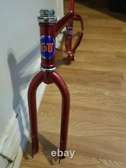 Old School Bmx 1988 Gt Bicycles Pro 20 Frame Candy Red Takara Fk Vintage Rare