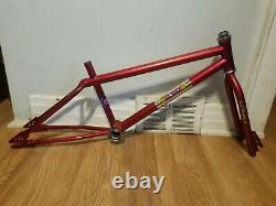 Old School Bmx 1988 Gt Bicycles Pro 20 Frame Candy Red Takara Fk Vintage Rare