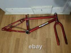 Old School Bmx 1988 Gt Bicycles Pro 20 Frame Candy Red Takara Fk Vintage Rare