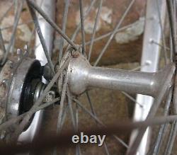 Old School Bmx 20x1 3/8 Wheel Set Mitsuboshi Comp 3 Tyres Shimano 17t Suzue Hubs