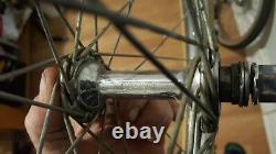 Old School Bmx Araya Aero Rims Suzue Sealed Hubs 20 X 1.75 Silver Vintage Rare