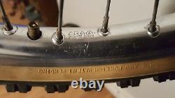 Old School Bmx Araya Aero Rims Suzue Sealed Hubs 20 X 1.75 Silver Vintage Rare