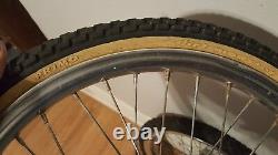 Old School Bmx Araya Aero Rims Suzue Sealed Hubs 20 X 1.75 Silver Vintage Rare