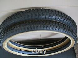 Old School Bmx Cheng Shin Skinwall Tyre Set Suit A Raleigh Burner 80's Retro Bmx