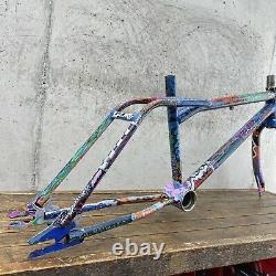 Old School Bmx Dyno Compe Freestyle Graffiti Art Bike Frame Set Bent Fork