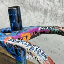 Old School Bmx Dyno Compe Freestyle Graffiti Art Bike Frame Set Bent Fork