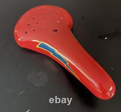 Old School Bmx Elina Lightning Bolt Seat Red (Read Description)Kuwahara Hutch