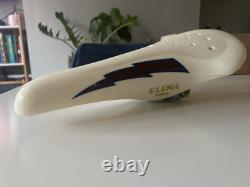Old School Bmx Elina Taihei Lightning Bolt Seat Vintage 80s Original Saddle Kuwi