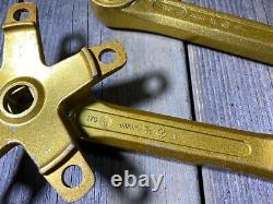 Old School Bmx MX Sr Sakae Crankset 170mm Gold Metal Flake Made In Japan Nos