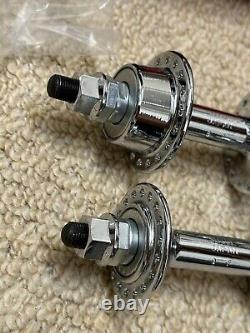 Old School Bmx Nos Suzue Chrome Hubs -new Old Stock -boxed Genuine 80s