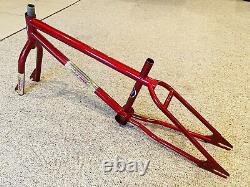 Old School Bmx Original 1983 Gt Pro Santa Ana Frame Fork Candy Red