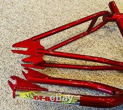 Old School Bmx Original 1983 Gt Pro Santa Ana Frame Fork Candy Red