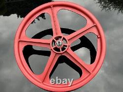 Old School Bmx Re-issue Coaster Brake 20 Skyway Tuff Mag Wheels In Red