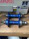 Old School Bmx Sr Blue Bmx Hubs Pair Blue Genuine 80s