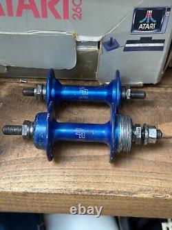 Old School Bmx Sr Blue Bmx Hubs Pair Blue Genuine 80s