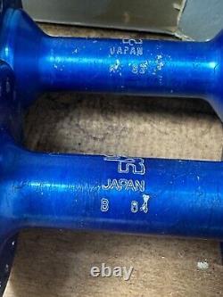 Old School Bmx Sr Blue Bmx Hubs Pair Blue Genuine 80s