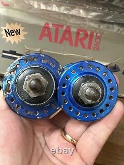 Old School Bmx Sr Blue Bmx Hubs Pair Blue Genuine 80s