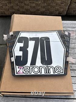 Old School Bmx Zeronine Race Plate Og 80's Black/white