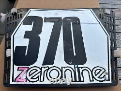 Old School Bmx Zeronine Race Plate Og 80's Black/white