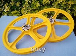 Old School Bmx alloy hubbed skyways. Genuine 80s wheels vgc. Raleigh Tuff Burner