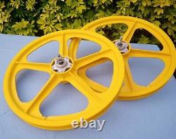 Old School Bmx alloy hubbed skyways. Genuine 80s wheels vgc. Raleigh Tuff Burner