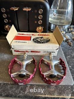 Old School Odyssey Shark Bite Pedals BMX 1/2 Cro-Mo Spindle w Box