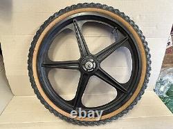 Old School Vintage Bmx Mag Wheels In Black With Duro Comp 3 Style Tyres
