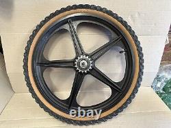 Old School Vintage Bmx Mag Wheels In Black With Duro Comp 3 Style Tyres