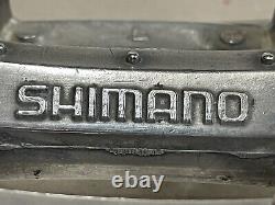 Old School Vintage Bmx Original Shimano DX Platform Pedals In Natural Silver