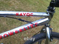 Old mid school bmx bike powerlite havoc chrome retro cycle