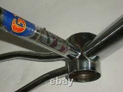 Old school 1984 GT Pro 20 inch bmx bike frame fork chrome 4130