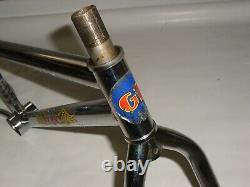 Old school 1984 GT Pro 20 inch bmx bike frame fork chrome 4130