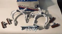 Old school BMX Dia compe white 880 fs'85 & Mx 901'85 brake set & tech 4 levers