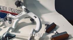 Old school BMX Dia compe white 880 fs'85 & Mx 901'85 brake set & tech 4 levers