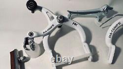 Old school BMX Dia compe white 880 fs'85 & Mx 901'85 brake set & tech 4 levers