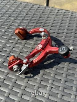 Old school bmx Diacompe Mx1000 Red Rear Brake Caliper With Cool Stop pads 1980's