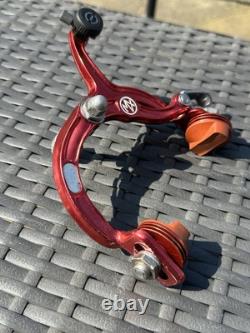 Old school bmx Diacompe Mx1000 Red Rear Brake Caliper With Cool Stop pads 1980's