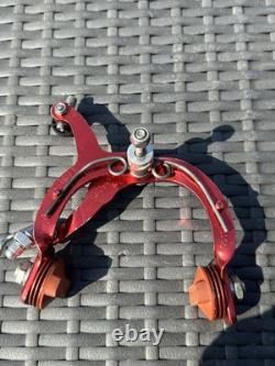 Old school bmx Diacompe Mx1000 Red Rear Brake Caliper With Cool Stop pads 1980's