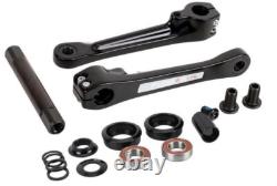 Old school bmx HARO FUSION CRANK SET ALLOY 175 BLACK or Chrome Bashguards master