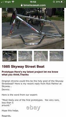 Old school bmx Skyway Ta Streetbeat Rare Chrome 1 Of 5 Prototype Show Bike Bmx85