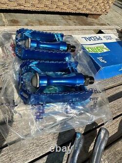 Old school bmx Sr Nos Blue 9/16 Pedals New In The Box 1980s