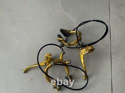 Old school bmx dia compe Gold brake levers all stamped 83