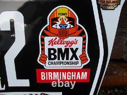 Original 1980s Old School BMX Aero Race Plate Andy Ruffell Raleigh Team Burner