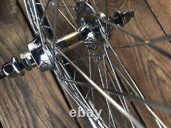 Peregrine Super Pro 48 Sealed Chrome Hubs Wheels Suzue Old School 80's BMX Rare