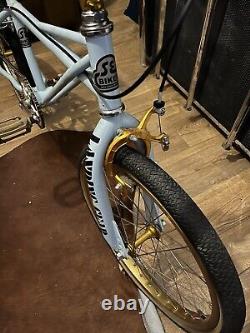 Quadangle S E Racing, Old School BMX Blue And Gold Complete Bike Rare 1983