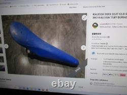 RALEIGH BMX SEAT OLD SCHOOL BMX ORIGINAL MK1 RALEIGH TUFF BURNER BMX 80s VINTAGE