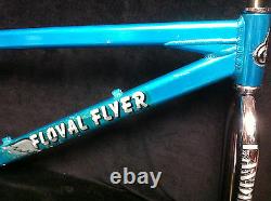 RARE Blue Ano SE FLOVAL FLYER FRAME & LANDING GEAR FORKS Old School BMX Set